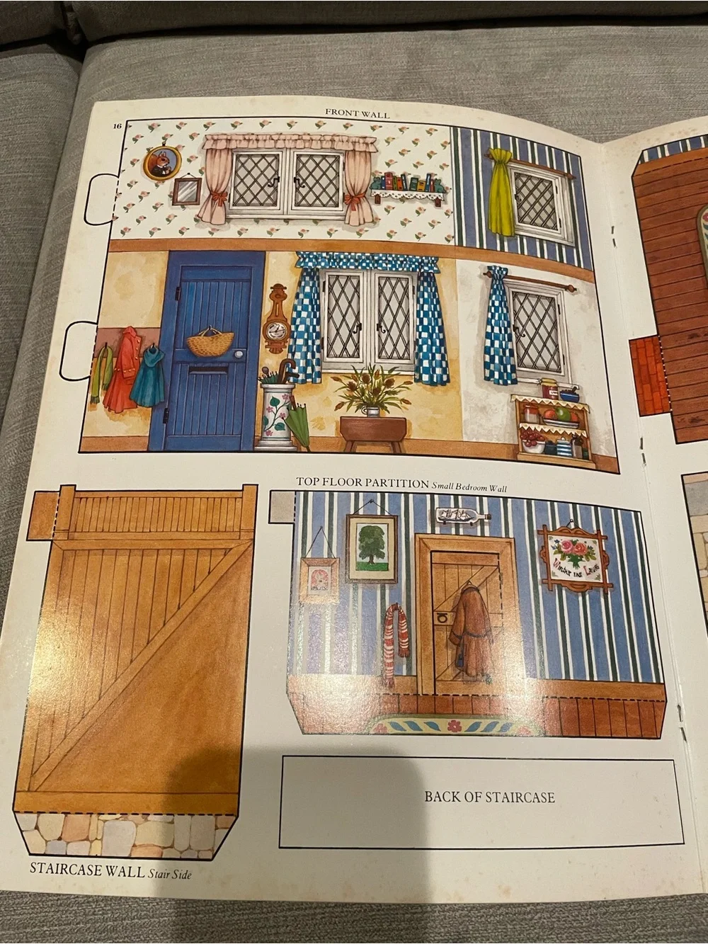Little Grey Rabbit's House Model Kit. Devised and painted by Faith Jaques. 1982